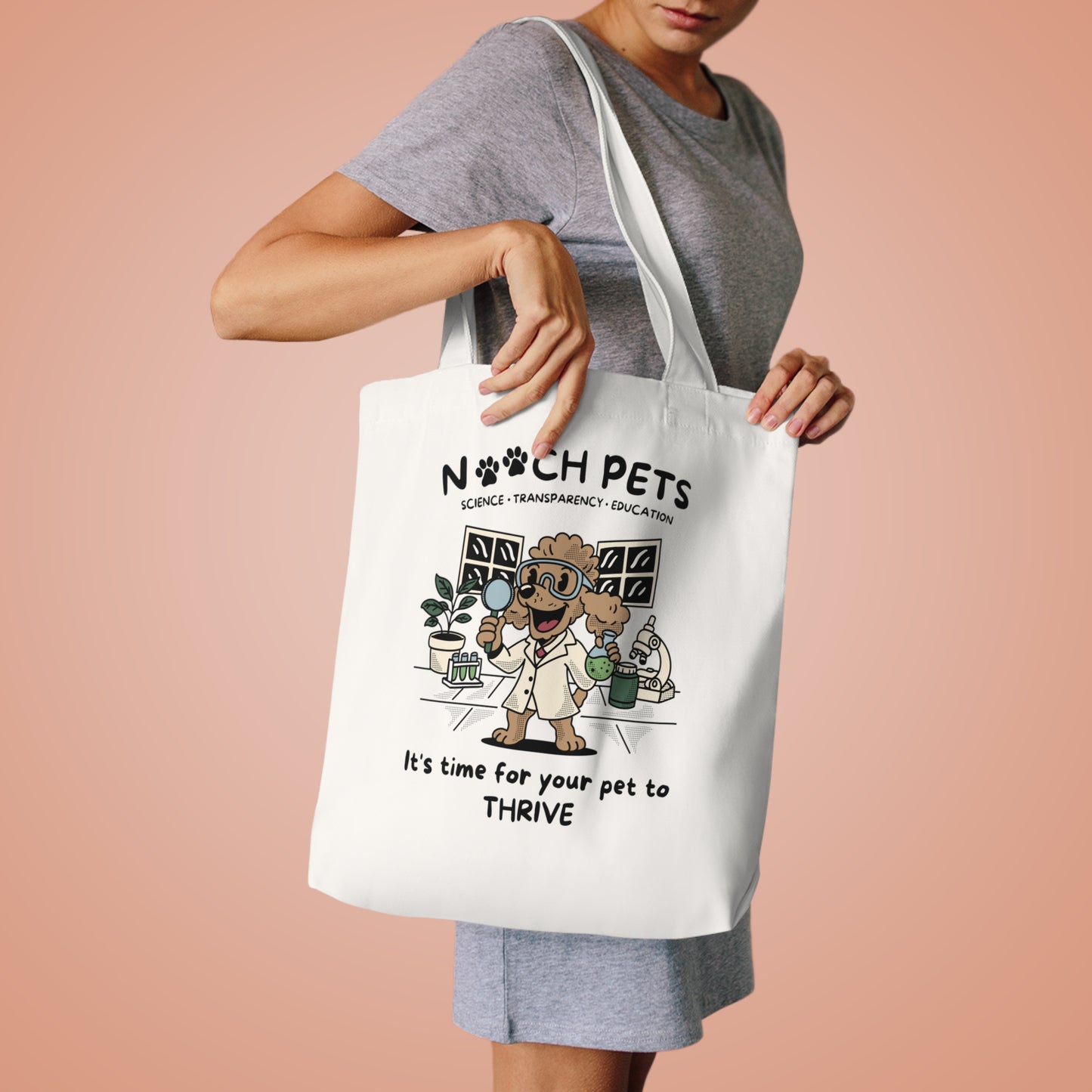 Nooch Pets Scientist Dog Tote Bag - “It’s time for your pet to THRIVE”
