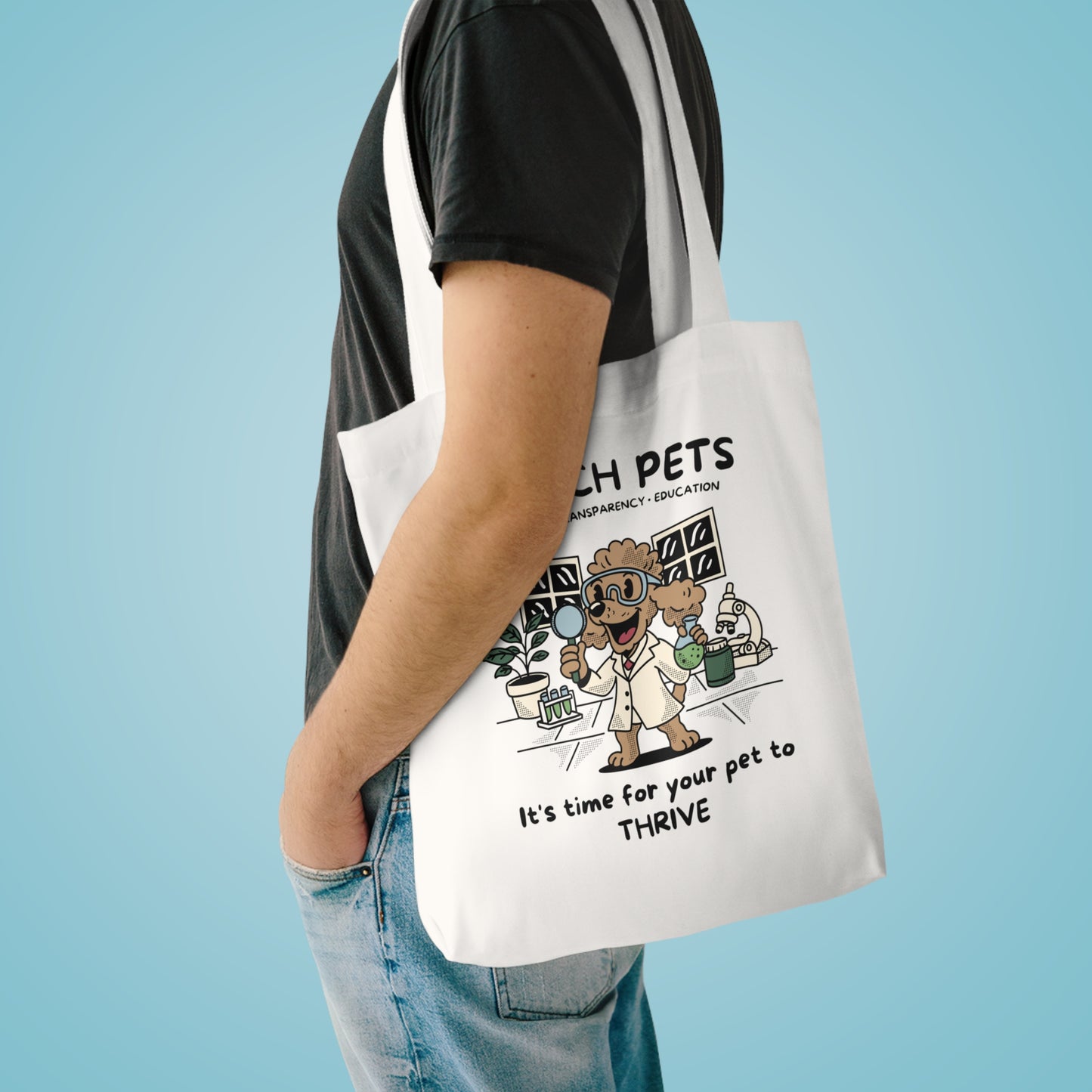 Nooch Pets Scientist Dog Tote Bag - “It’s time for your pet to THRIVE”