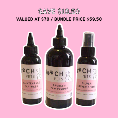 TOPICAL ALLERGY BUNDLE | Skin, Paw + Ear Care for Dogs